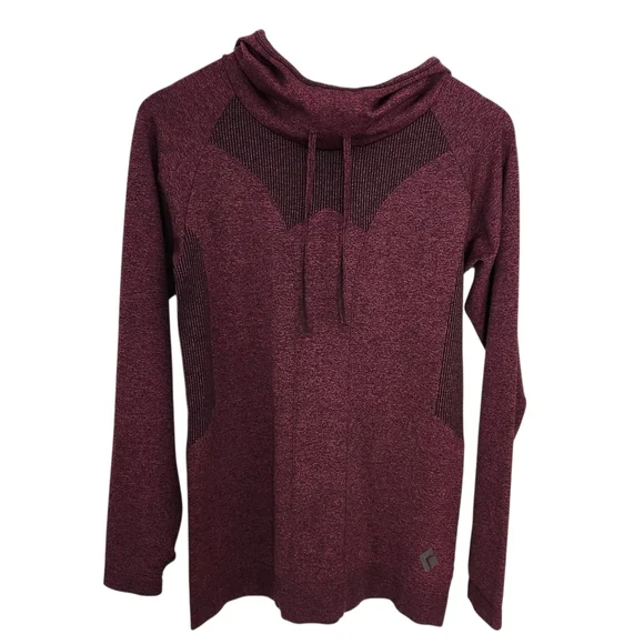 BLACK DIAMOND heathered burgundy crux hoody pullover climbing hiking activewear - Picture 9 of 14